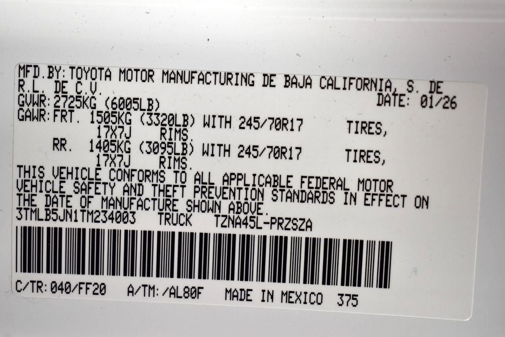 2026 Toyota Tacoma SR5