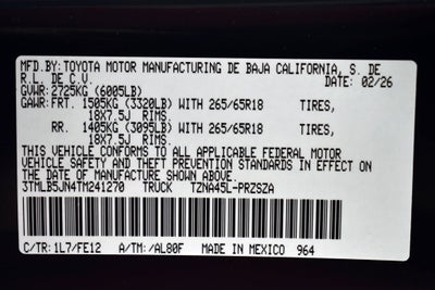 2026 Toyota Tacoma TRD Sport