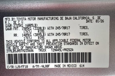 2026 Toyota Tacoma SR5