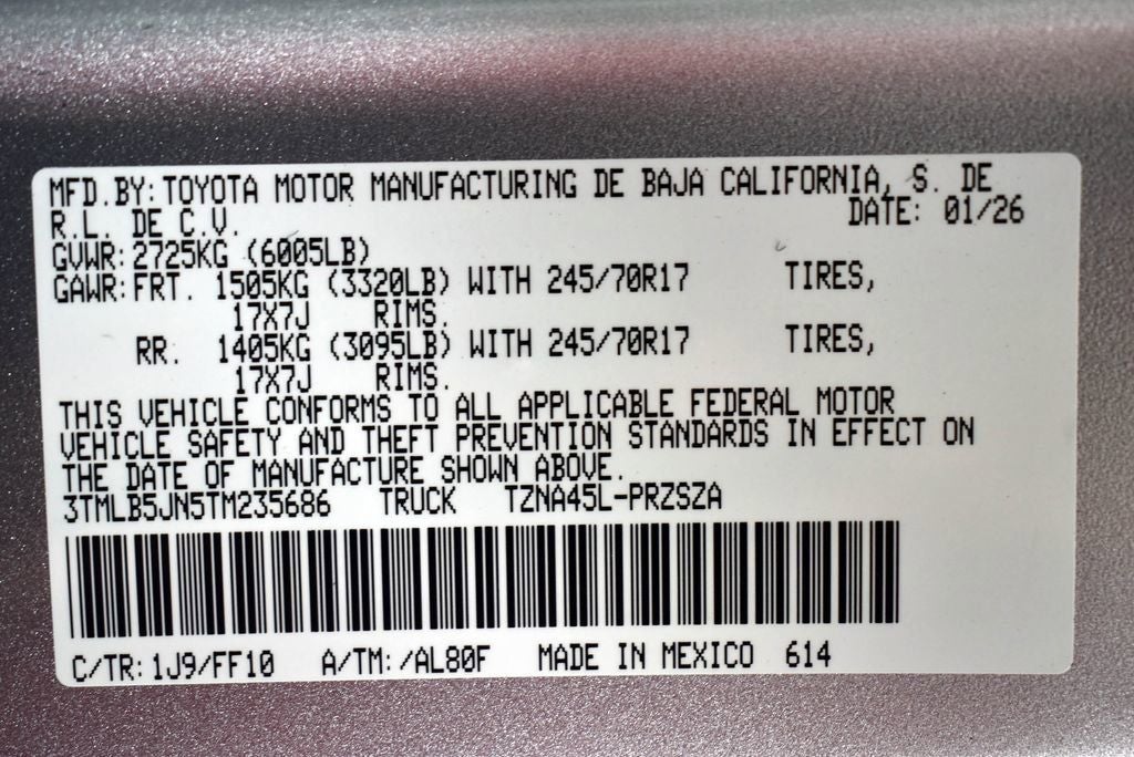 2026 Toyota Tacoma SR5