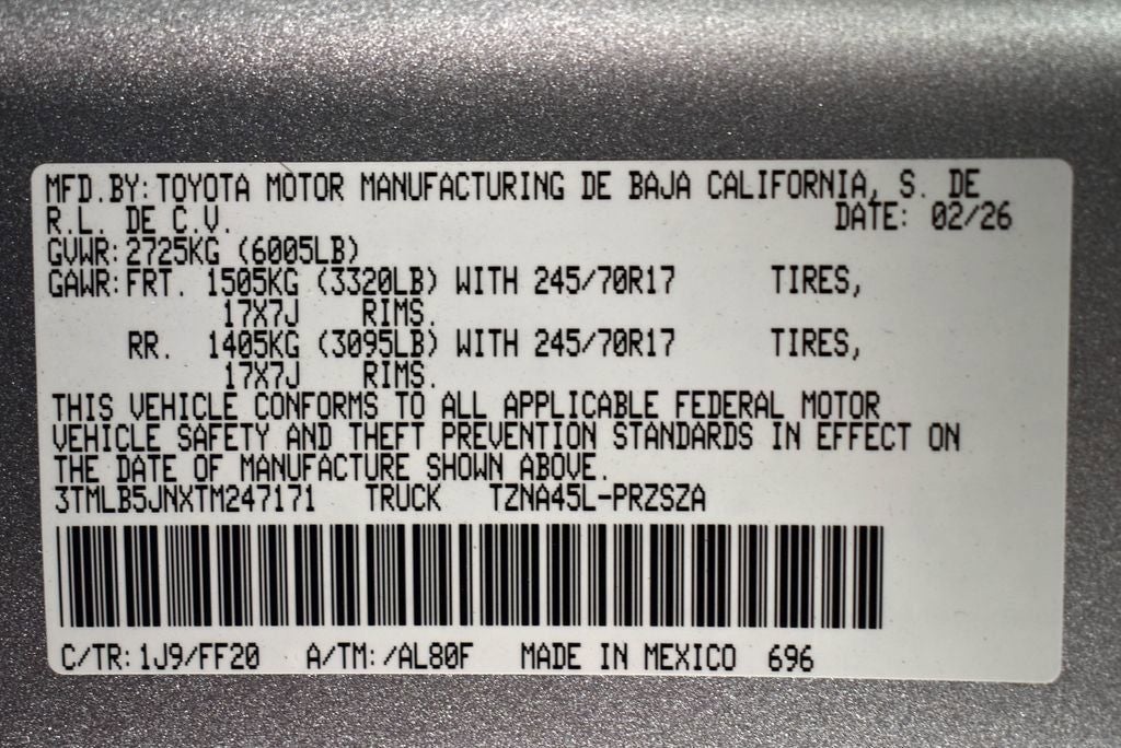 2026 Toyota Tacoma SR5