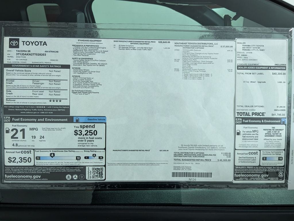 2026 Toyota Tacoma SR