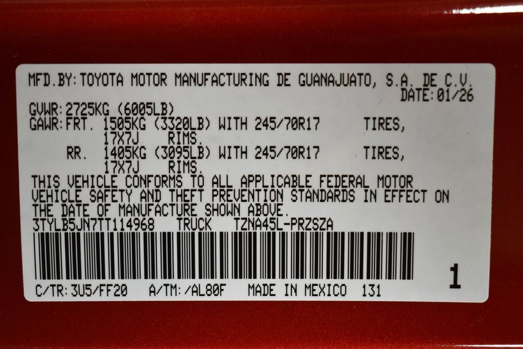 2026 Toyota Tacoma SR5