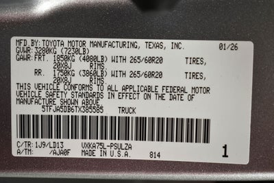 2026 Toyota Tundra Limited