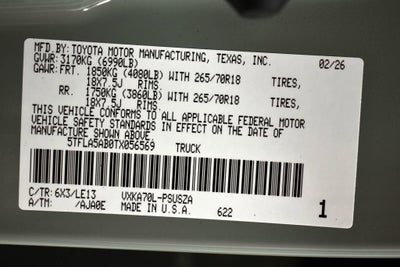 2026 Toyota Tundra SR5