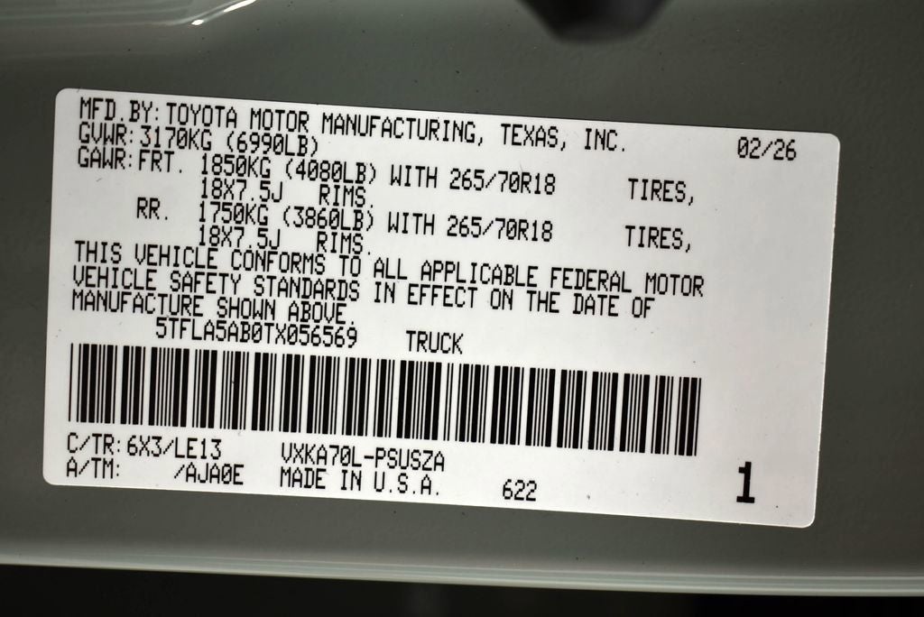 2026 Toyota Tundra SR5