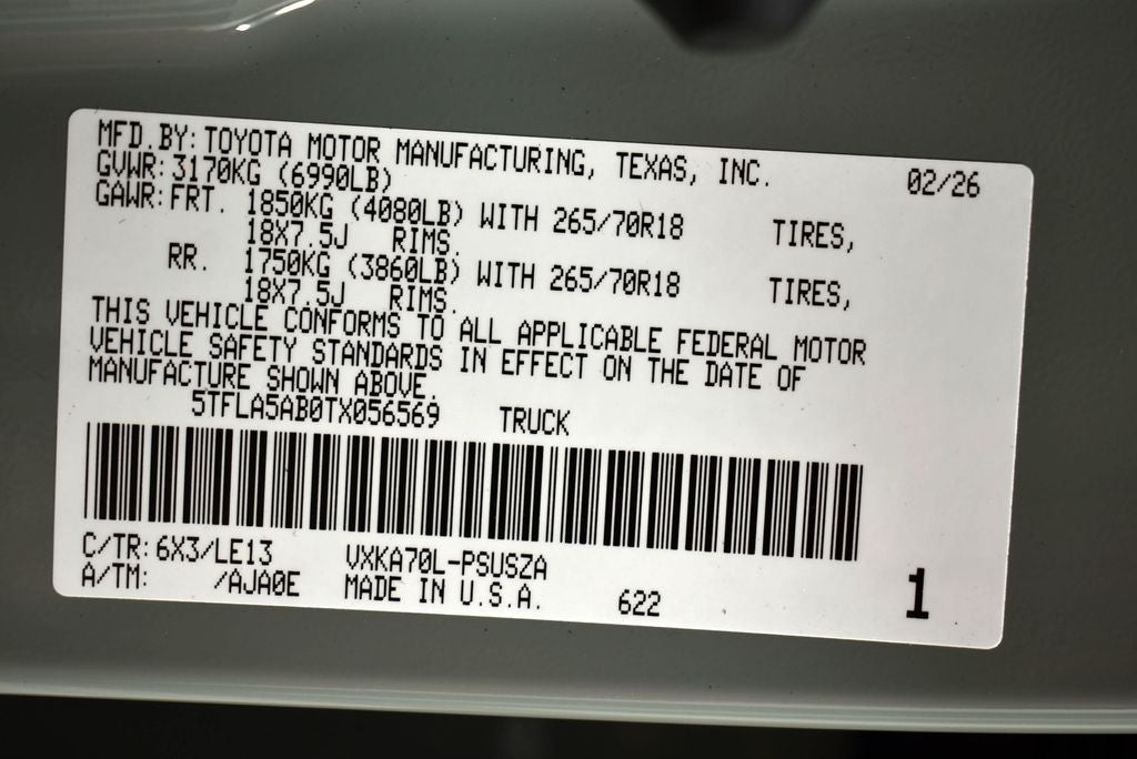 2026 Toyota Tundra SR5