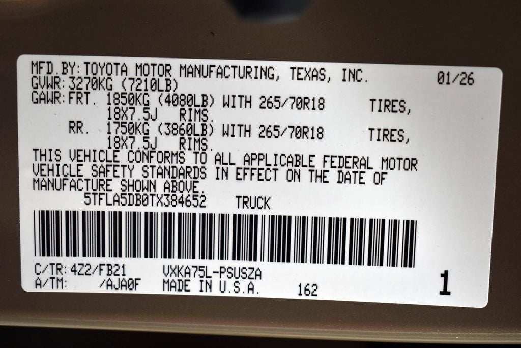 2026 Toyota Tundra SR5