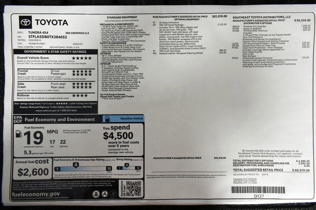 2026 Toyota Tundra SR5