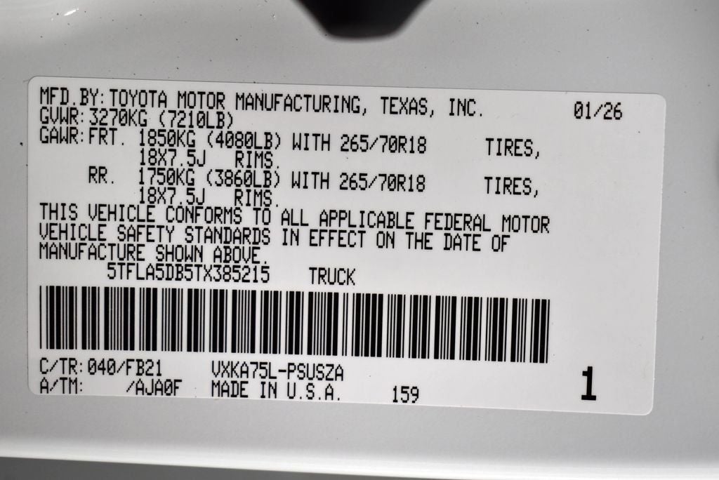 2026 Toyota Tundra SR5