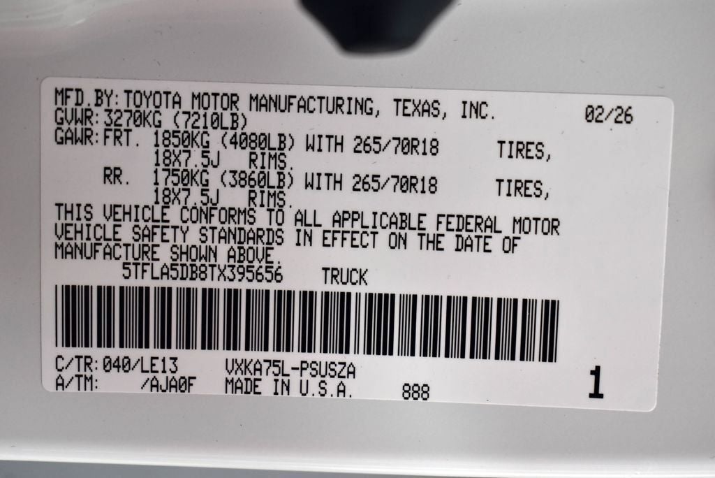 2026 Toyota Tundra SR5