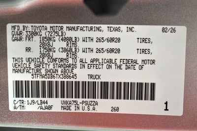 2026 Toyota Tundra 1794 Edition