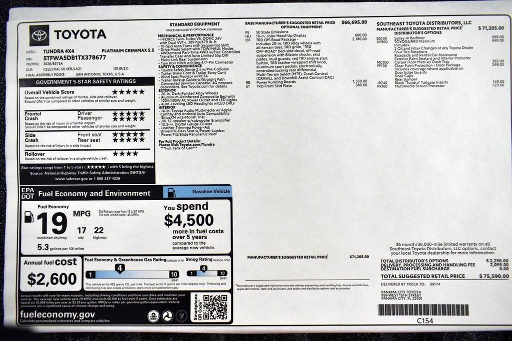 2026 Toyota Tundra Platinum