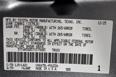 2026 Toyota Tundra Platinum