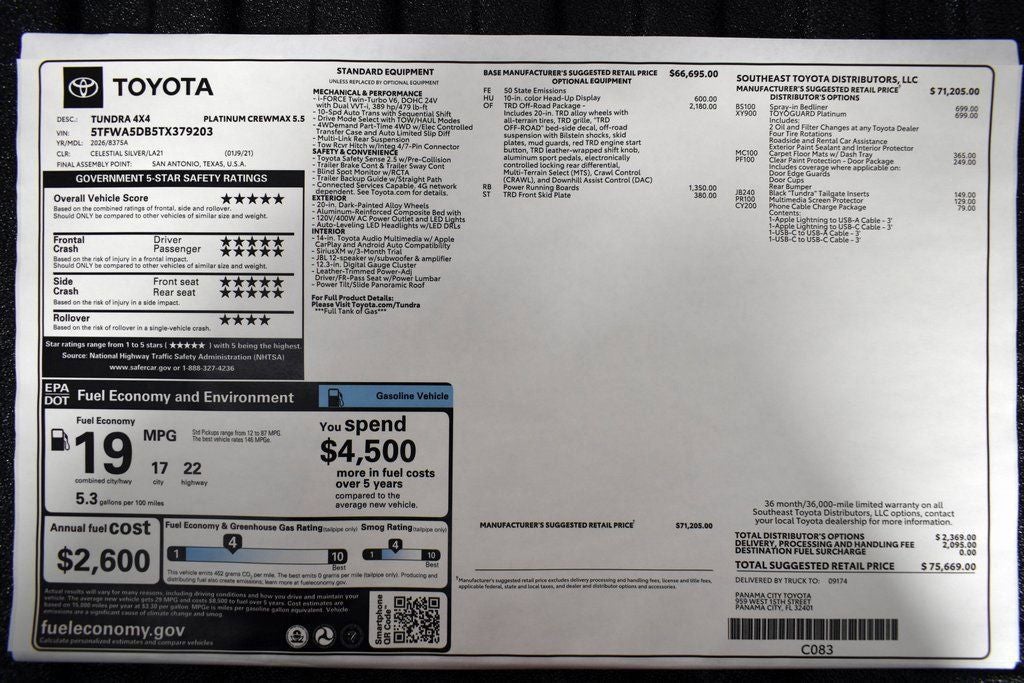 2026 Toyota Tundra Platinum