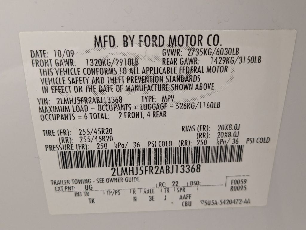 2010 Lincoln MKT Base