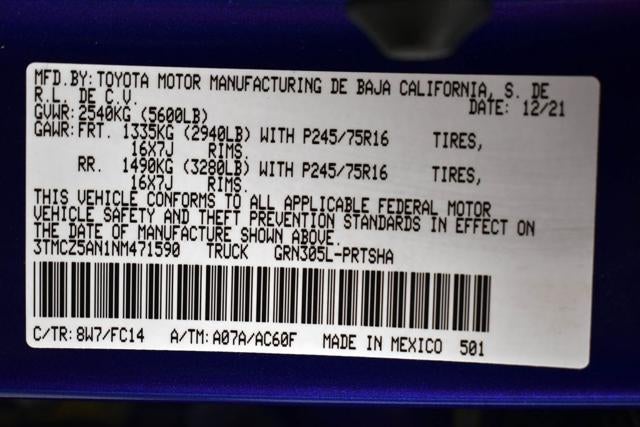 2022 Toyota TACOMA SR5 SR5 V6