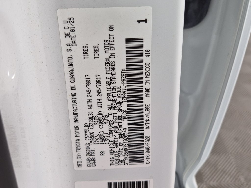 2025 Toyota Tacoma SR