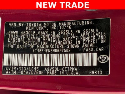 2017 Toyota CAMRY XSE