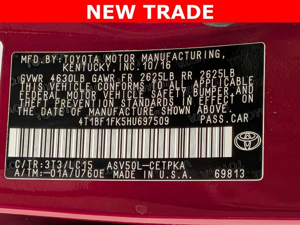 2017 Toyota CAMRY XSE