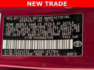 2017 Toyota CAMRY XSE