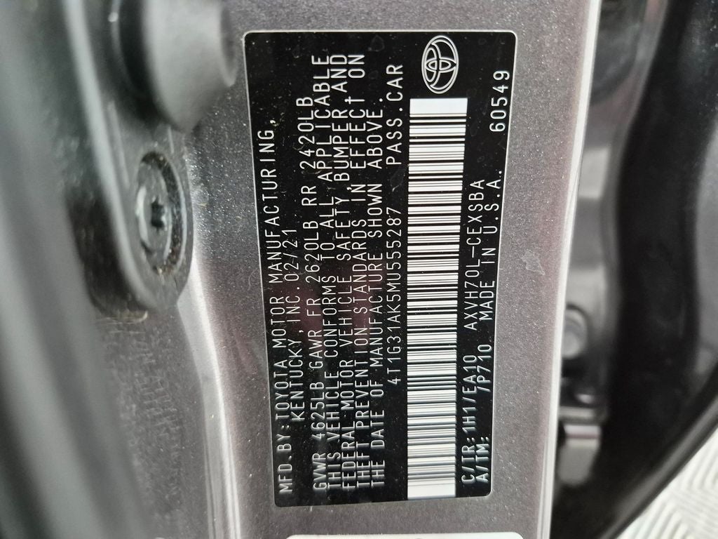 2021 Toyota Camry Hybrid SE