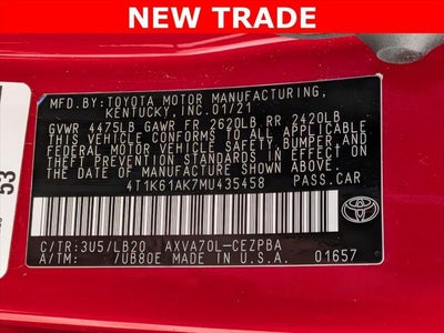 2021 Toyota CAMRY XSE