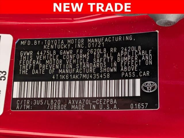 2021 Toyota CAMRY XSE