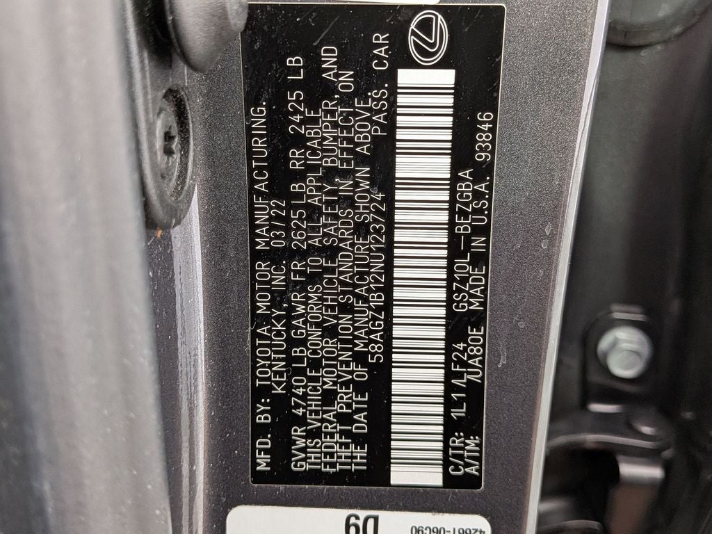 2022 Lexus ES 350 350 F Sport
