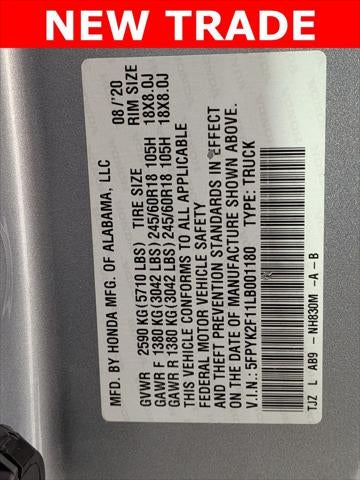 2020 Honda Ridgeline Sport