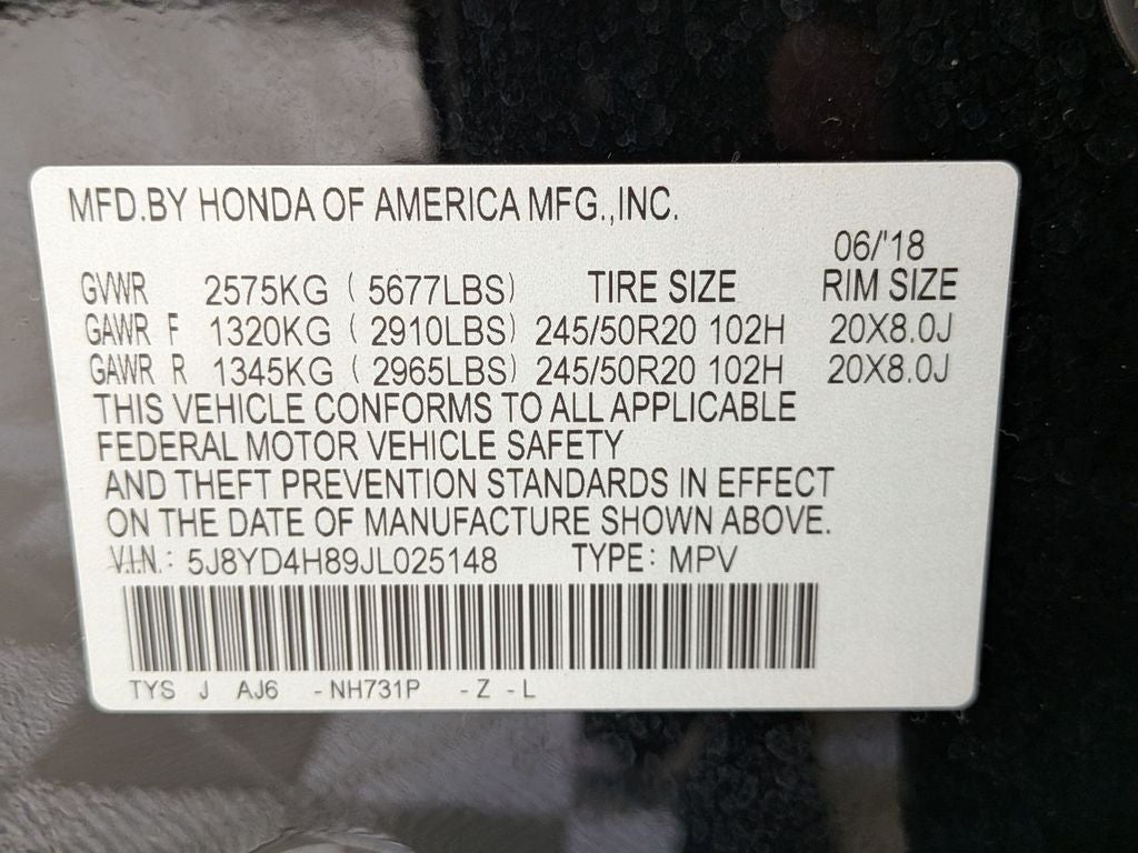 2018 Acura MDX 3.5L SH-AWD w/Advance Package