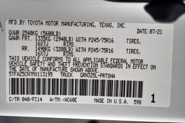 2021 Toyota TACOMA SR5 SR5 V6