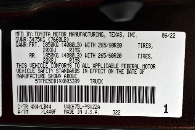 2022 Toyota TUNDRA HV 4X4 1794 Edition