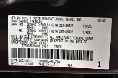 2026 Toyota TUNDRA HV 4X4 Platinum