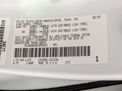 2025 Toyota SEQUOIA 4WD Capstone