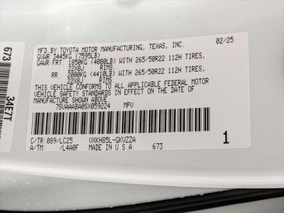 2025 Toyota SEQUOIA 4WD Capstone