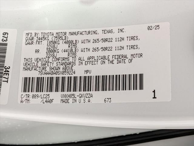 2025 Toyota SEQUOIA 4WD Capstone