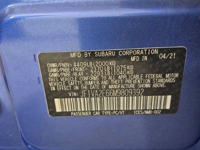 2021 Subaru WRX STi