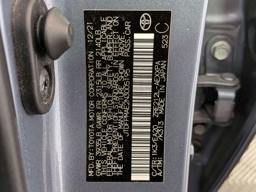 2022 Toyota COROLLA XLE