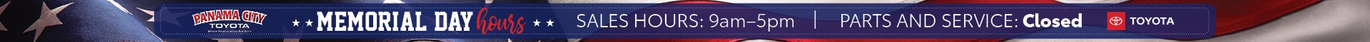Memorial Day hours