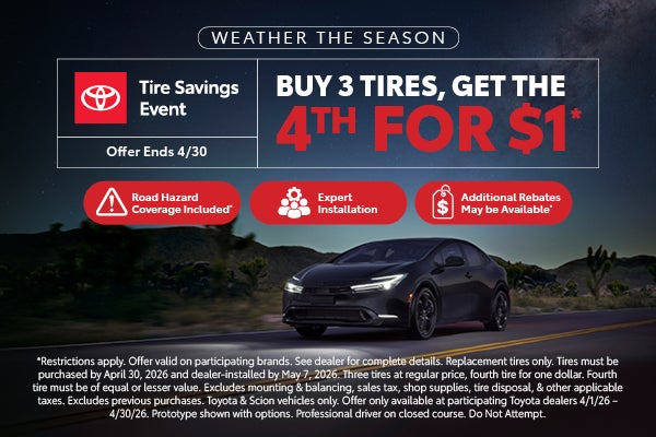 buy 3 tires get 4th for $1